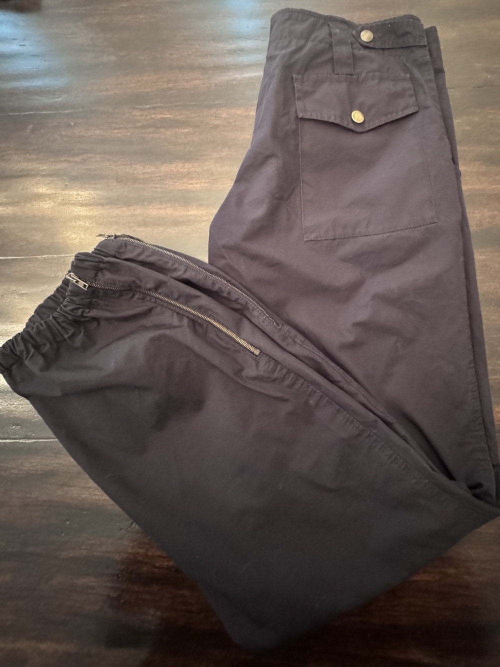 Miu Miu Jogger Pants Size 38 Black Ankle Zip Made in Italy Womens